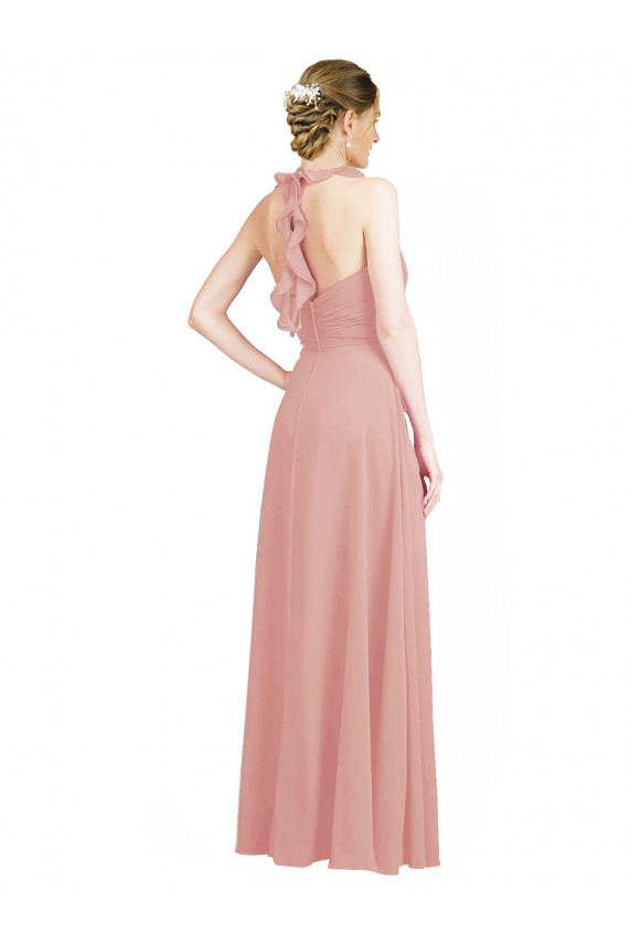 A-Linien Chiffon Lange Brautjungfernkleider Websites
