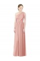 A-Linien Eine-Schulter Chiffon Lange Brautjungfernkleider Websites