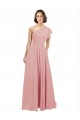 A-Linien Eine-Schulter Chiffon Lange Brautjungfernkleider Websites