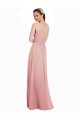 A-Linien Neckholder Chiffon Lange Brautjungfernkleider Websites
