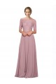 A-Linien Off-Schulter Chiffon Spitze Lange Brautjungfernkleider / Abiballkleider Websites
