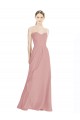 Altrosa A-Linien Chiffon Lange Brautjungfernkleider Websites