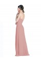 Altrosa A-Linien Chiffon Lange Brautjungfernkleider Websites