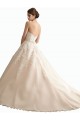 Elfenbein & Champagner Prinzessin V-Ausschnitt Kathedrale Schleppe Tüll Spitze Brautkleider Websites