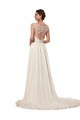 Elfenbein Etui Kapelle-schleppe Chiffon Brautkleider Websites