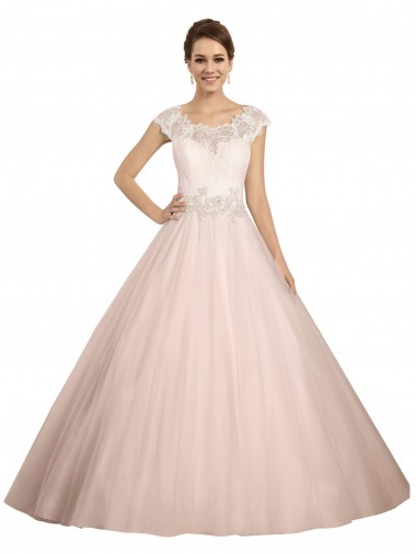 Elfenbein Prinzessin Illusion Ausschnitt Kapelle-schleppe Spitze Brautkleider Websites
