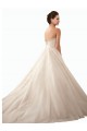 Elfenbein Prinzessin Kapelle-schleppe Satin Tüll Spitze Brautkleider Websites