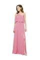 Hautrosa A-Linien Eine-Schulter Chiffon Lange Brautjungfernkleider Websites