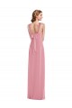 Hautrosa A-Linien Neckholder Chiffon Lange Brautjungfernkleider Websites