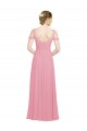 Hautrosa A-Linien Off-Schulter Chiffon Lange Brautjungfernkleider Websites