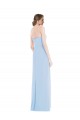 Helles Himmelblau A-Linien Chiffon Lange Brautjungfernkleider Websites
