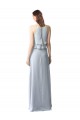 Helles Himmelblau A-Linien Neckholder Chiffon Lange Brautjungfernkleider Websites