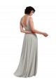 Helles Himmelblau A-Linien V-Ausschnitt Chiffon Lange Brautjungfernkleider Websites