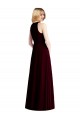 Helles Himmelblau Trompete Neckholder Chiffon Lange Brautjungfernkleider Websites