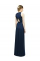 Lachs A-Linien Neckholder Chiffon Lange Brautjungfernkleider Websites