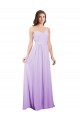 Lila A-Linien Eine-Schulter Chiffon Lange Brautjungfernkleider Websites