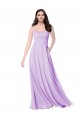 Lila A-Linien Scoop Chiffon Lange Brautjungfernkleider Websites