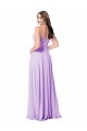 Lila A-Linien Scoop Chiffon Lange Brautjungfernkleider Websites