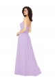 Lila A-Linien Trägerlos Chiffon Lange Brautjungfernkleider Websites