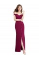 Meerjungfrau Off-Schulter Chiffon Spitze Lange Brautjungfernkleider Websites
