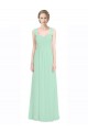 Minzgrün A-Linien Chiffon Spitze Lange Brautjungfernkleider Websites