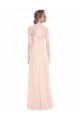 Minzgrün A-Linien Chiffon Spitze Lange Brautjungfernkleider Websites