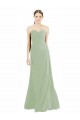 Rauchgrün A-Linien Chiffon Lange Brautjungfernkleider Websites