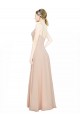 Rosa 114 A-Linien V-Ausschnitt Chiffon Lange Brautjungfernkleider Websites