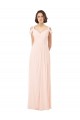 Rosa 42 A-Linien Off-Schulter Chiffon Lange Brautjungfernkleider Websites