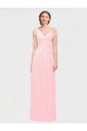 Rosa A-Linien Eine-Schulter Chiffon Lange Brautjungfernkleider Websites