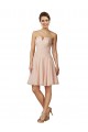 Rosa A-Linien Knielang Chiffon Spitze Kurze Brautjungfernkleider / Cocktailkleider Websites