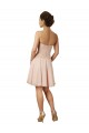 Rosa A-Linien Knielang Chiffon Spitze Kurze Brautjungfernkleider / Cocktailkleider Websites