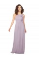 Rosa Leuchten A-Linien Neckholder Chiffon Lange Brautjungfernkleider Websites