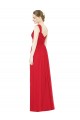 Rot A-Linien Chiffon Lange Brautjungfernkleider Websites