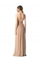 Rot A-Linien Neckholder V-Ausschnitt Chiffon Lange Brautjungfernkleider Websites