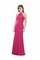 Rubin A-Linien Neckholder Chiffon Lange Brautjungfernkleider Websites