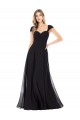 Schwarz A-Linien Chiffon Lange Brautjungfernkleider Websites