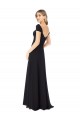 Schwarz A-Linien Chiffon Lange Brautjungfernkleider Websites