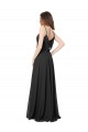 Schwarz A-Linien Chiffon Lange Brautjungfernkleider Websites