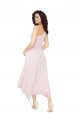 Schwarz A-Linien Eine-Schulter Trägerlos Midi Chiffon Kurze Brautjungfernkleider / Cocktailkleider / Heimkehr Kleider Websites