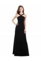 Schwarz A-Linien Neckholder Chiffon Lange Brautjungfernkleider Websites