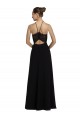 Schwarz A-Linien Neckholder Chiffon Spitze Lange Brautjungfernkleider Websites