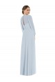 Seeglas A-Linien Trägerlos Chiffon Lange Formale Brautjungfernkleider / Abendkleider Websites