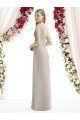 Silber A-Linien Chiffon Lange Brautjungfernkleider Websites