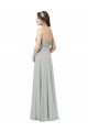 Silber A-Linien Chiffon Lange Brautjungfernkleider Websites