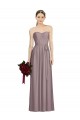 Staubige Rose A-Linien Chiffon Lange Brautjungfernkleider Websites