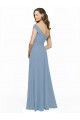 Staubiges Blau A-Linien Off-Schulter Chiffon Lange Brautjungfernkleider Websites