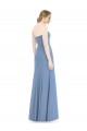 Staubiges Blau Meerjungfrau Trägerlos Chiffon Lange Brautjungfernkleider Websites