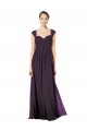 Traube A-Linien Chiffon Spitze Lange Brautjungfernkleider Websites