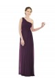 Traube A-Linien Eine-Schulter Chiffon Lange Brautjungfernkleider Websites